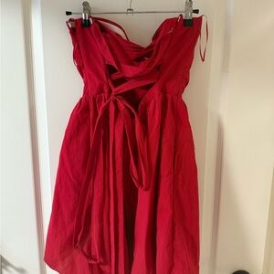 Amanda Uprichard Red Backless Dress
